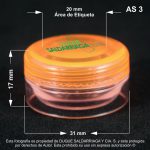 Caja Cosmética X 5 Gramos Tapa Rosca Naranja - Image 2
