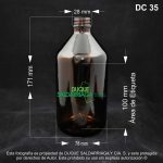 Envase X 500 ML Redondo Vidrio Ámbar - Image 2