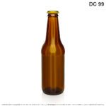 Envase X 330 ML Ámbar Tapa Dorada