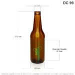 Envase X 330 ML Ámbar Tapa Dorada - Image 2
