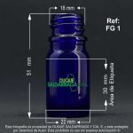 Envase X 5 ML Vidrio Azul Dinni - Image 2