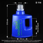 Envase X 3000 ML Oval Azul Con Tapa Dosificadora - Image 2