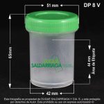 Envase X 80 ML Cilíndrico Tapa Verde - Image 2