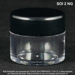 Pote X 10 ML Elite Transparente Con Tapa Negra