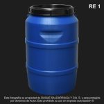 Caneca X 120 Litros Recuperada Azul Con Tapa