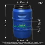 Caneca X 120 Litros Recuperada Azul Con Tapa - Image 2