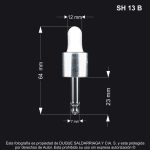 Pipeta X 48 MM Blanca Con Anillo Plata - Image 2