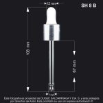 Pipeta X 89 MM Blanca Con Anillo Plata - Image 2