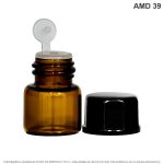 Envase X 1 ML Dosificador Ámbar Tapa Negra - Image 3