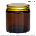 Pote X 100 ML Ámbar Con Tapa Dorada