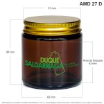 Pote X 100 ML Ámbar Con Tapa Dorada - Image 2