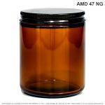 Pote X 200 ML Ámbar Con Tapa Negra