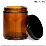 Pote X 200 ML Ámbar Con Tapa Negra - Image 3
