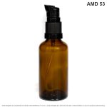 Envase X 50 ML Dispensador Ámbar Tapa Negra
