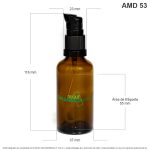 Envase X 50 ML Dispensador Ámbar Tapa Negra - Image 2