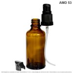 Envase X 50 ML Dispensador Ámbar Tapa Negra - Image 3