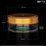 Pomo X 160 ML Transparente Con Tapa Dorada - Image 2