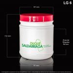 Envase X 500 ML Blanco Con Tapa - Image 3