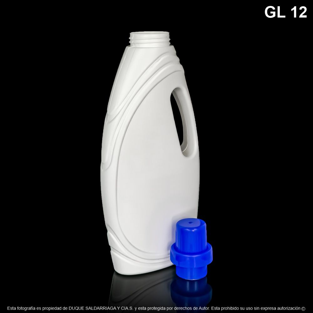 Envase X 1000 ML Blanco Para Suavizante Con Tapa