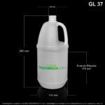 Garrafa X 2000 ML Cilíndrico Natural 86 Gramos