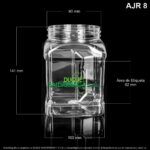 Bombonera X 1000 ML Cuadrado Pet