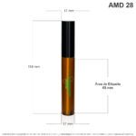 Envase X 10 ML Delineador Ámbar Tapa Negra