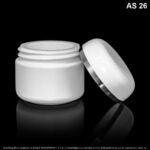 Pote X 1/2 Onzas Tapa Blanca Cenefa Plata