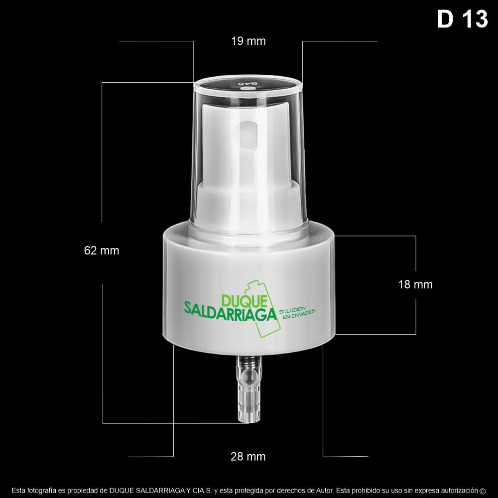 Válvula # 28 Spray Blanca lisa