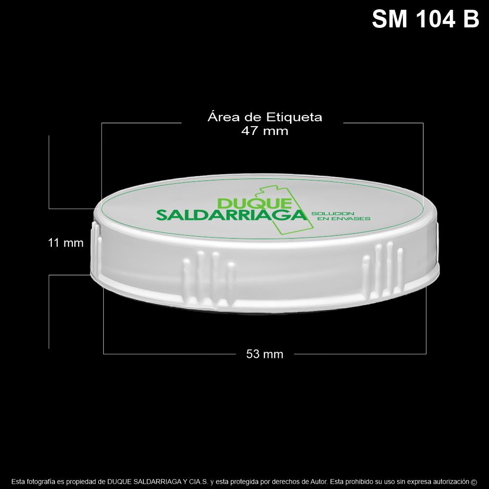 Tapa # 53 Blanca 3 Entradas
