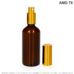 Envase X 100 ML Spray Ámbar Tapa Dorada