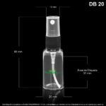 Frasco X 8 ML Transparente Con Spray Negro - Image 2
