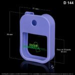 Holder silicona morado para envase cuadrado