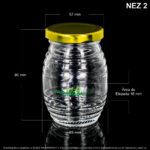 Envase X 250 ML Miel Con Tapa Dorada - Image 2
