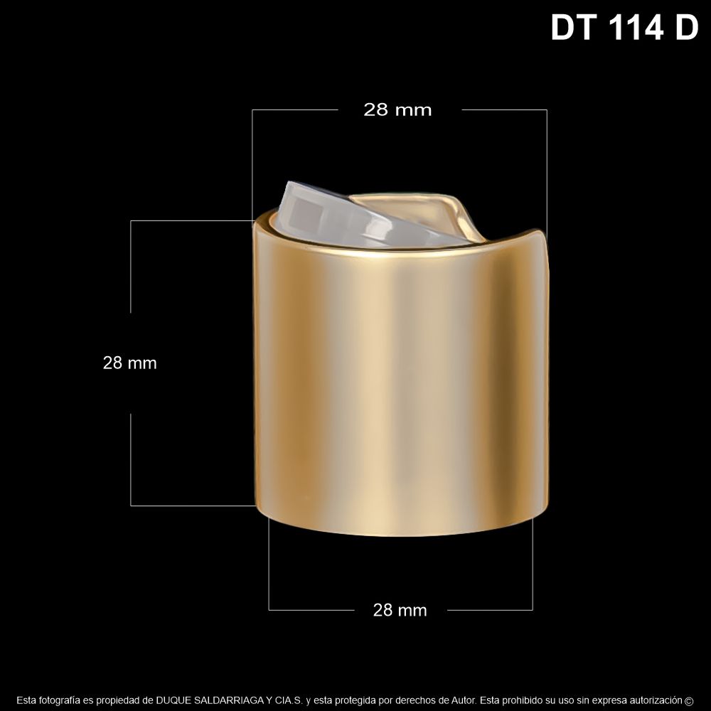 Tapa # 24 Disc Top Casquete Dorado  Mate/ Natural