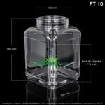 Bombonera X 3.000  ML Cuadrado Pet - Image 2