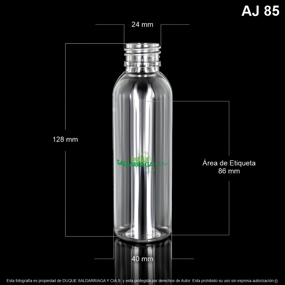 Envase X 120 ML Bala Transparente 13 Gramos