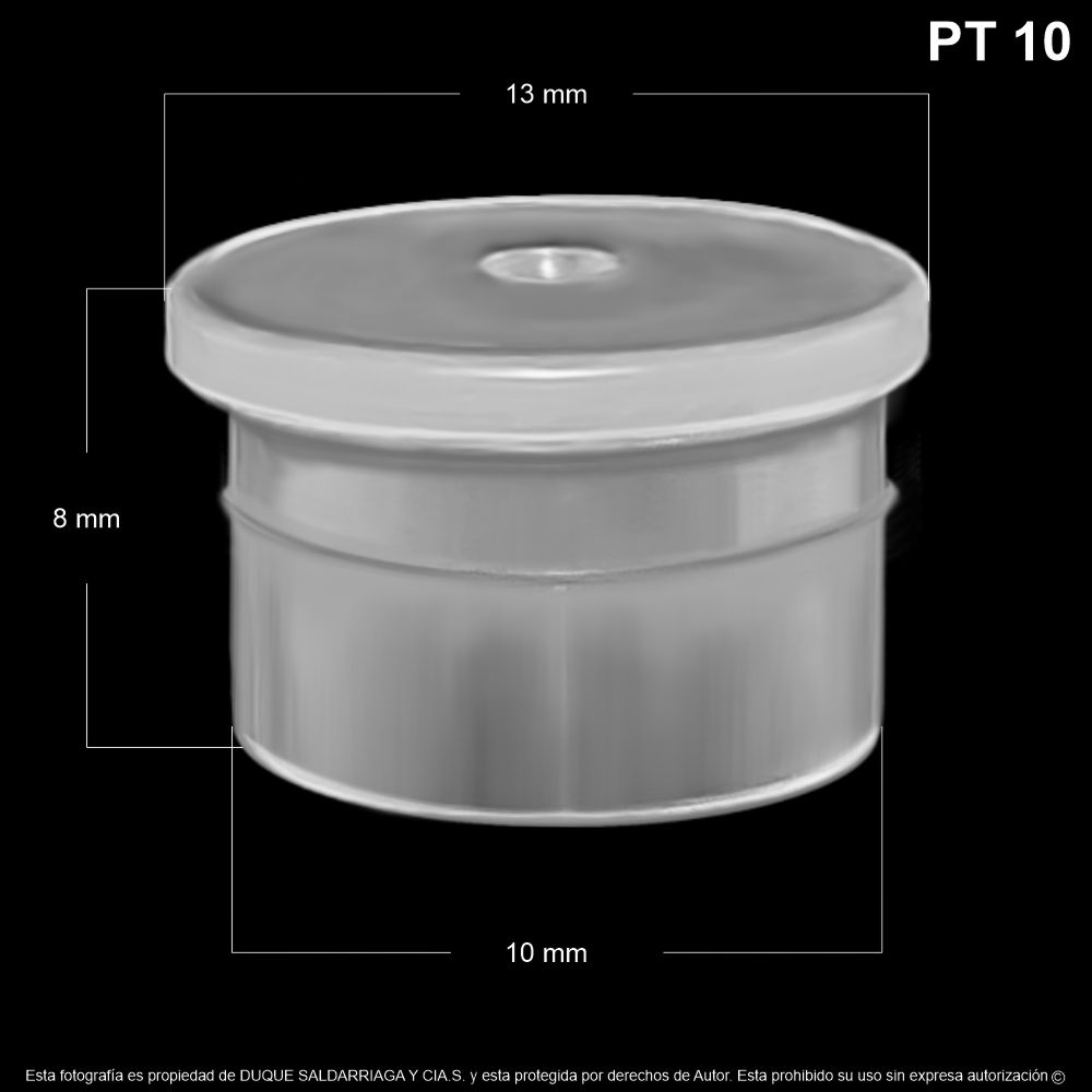Tapon  # 10 mm Removedor Con Orificio
