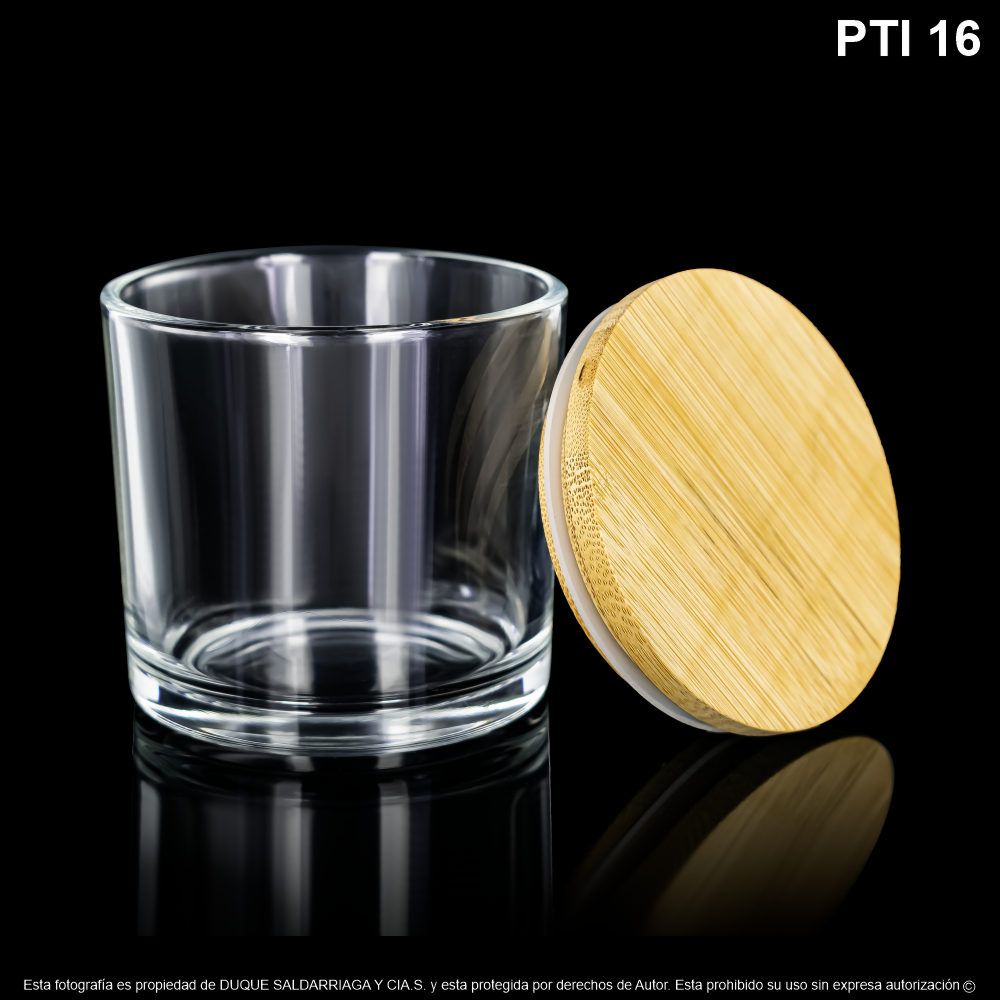 Envase X 210 ML Vidrio Tapa Bambú