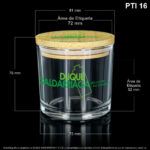 Envase X 210 ML Vidrio Tapa Bambú - Image 2